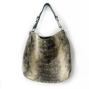 Furla Vintage Snake Print Hobo Bag